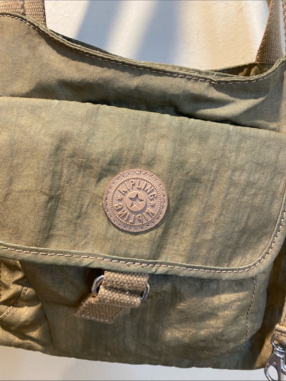 Kipling Canvas Multi-Pocket Shoulder Bag With Long Strap - Picture 2 of 10